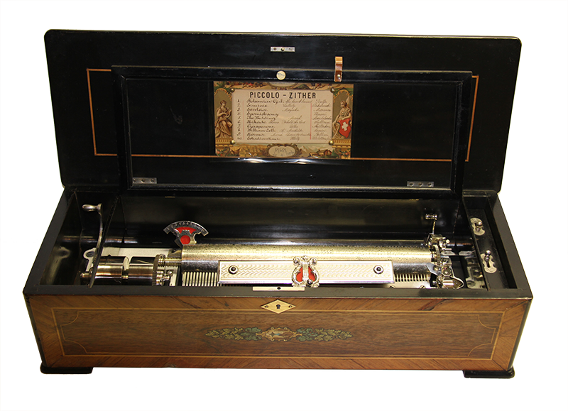Piccolo-Zither-Cylinder-Music-Box